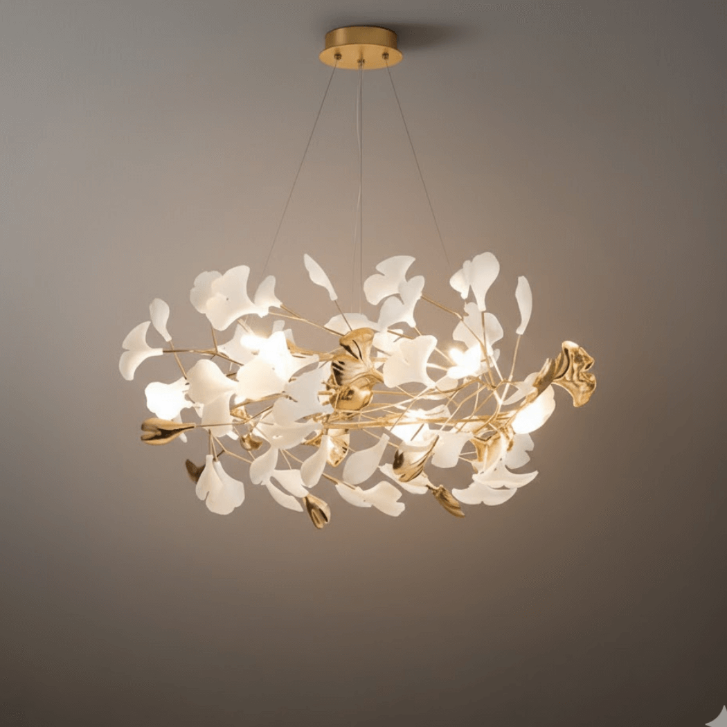 Excelis Art Deco Chandelier – Ceramic Design for Dining Room